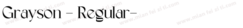 Grayson - Regular字体转换